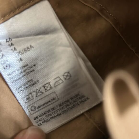 H&M Tan Khaki Cargo Belted Ankle Length Pants(Size 14) - Picture 4 of 7